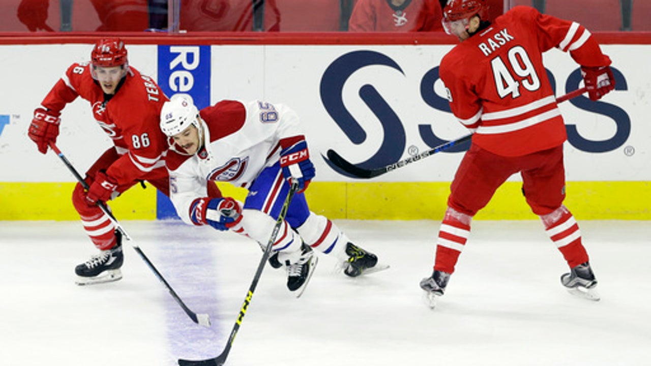 Rask helps Hurricanes rally for 3-2 win over Canadiens